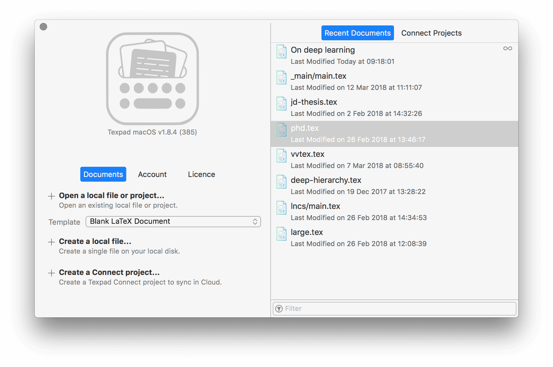 add files to private project texpad